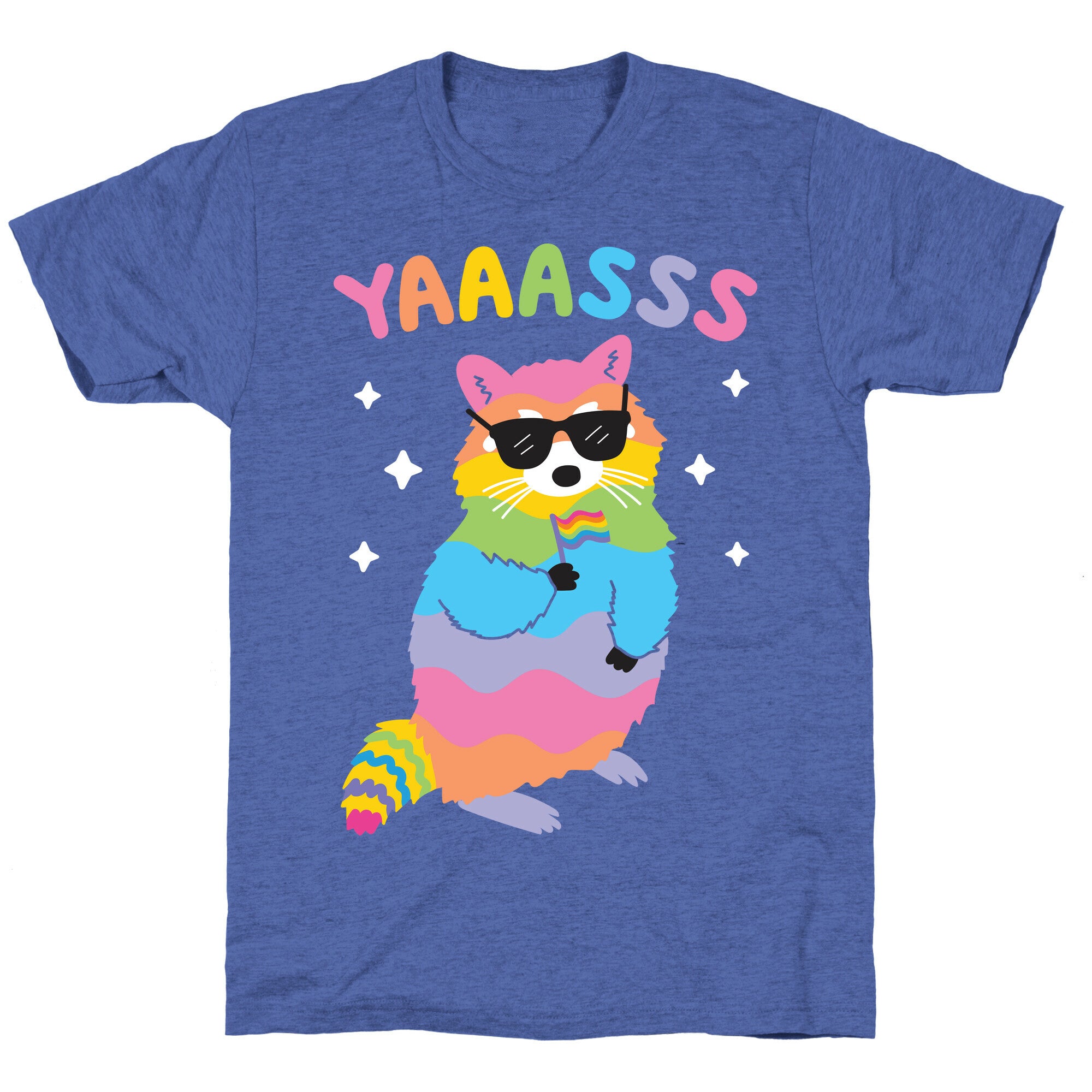 Yas Rainbow Raccoon Unisex Triblend Tee